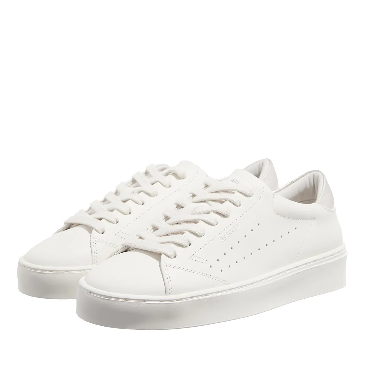 Weiße Leder Court Sneakers