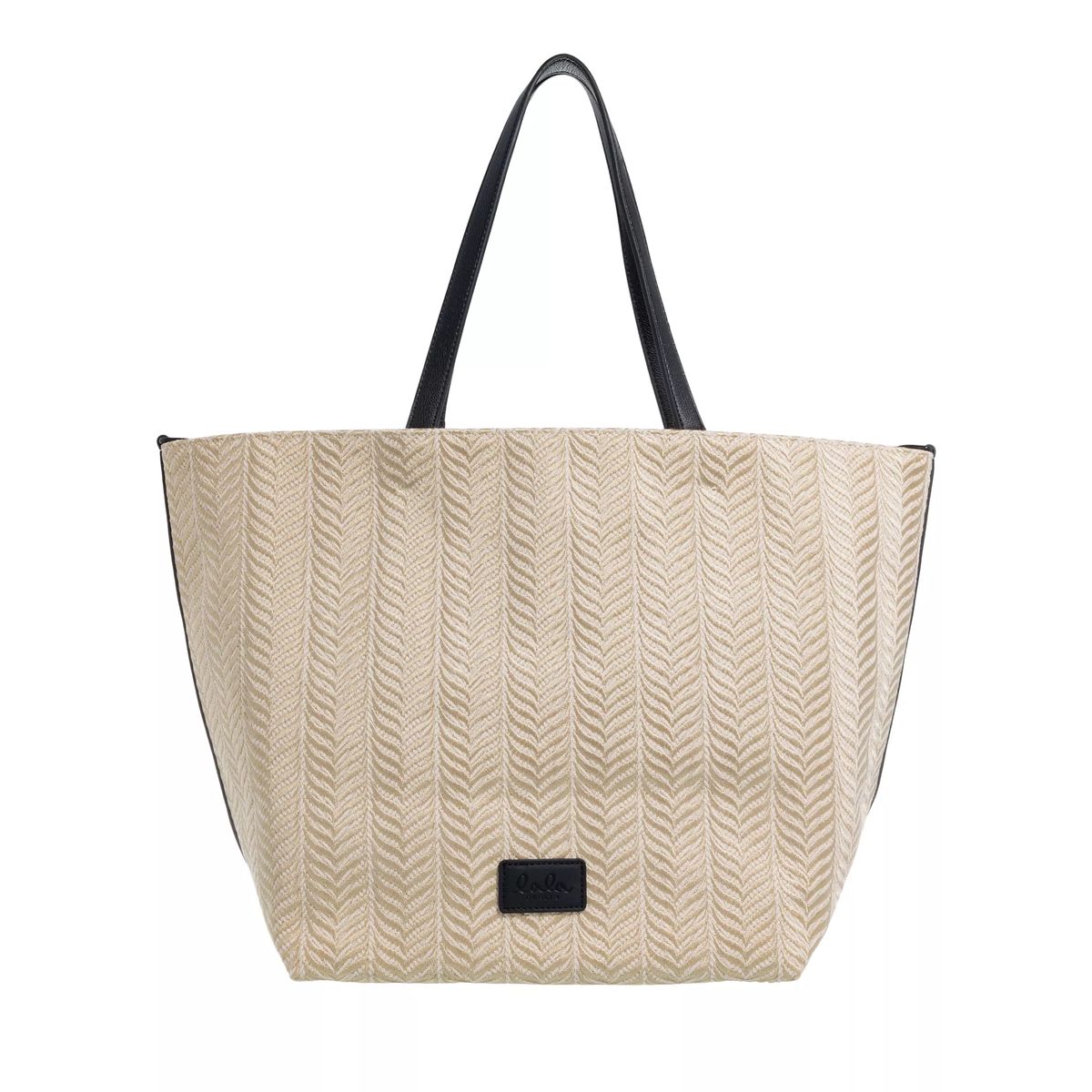 Gewebte Creme Tragetasche mit Textur