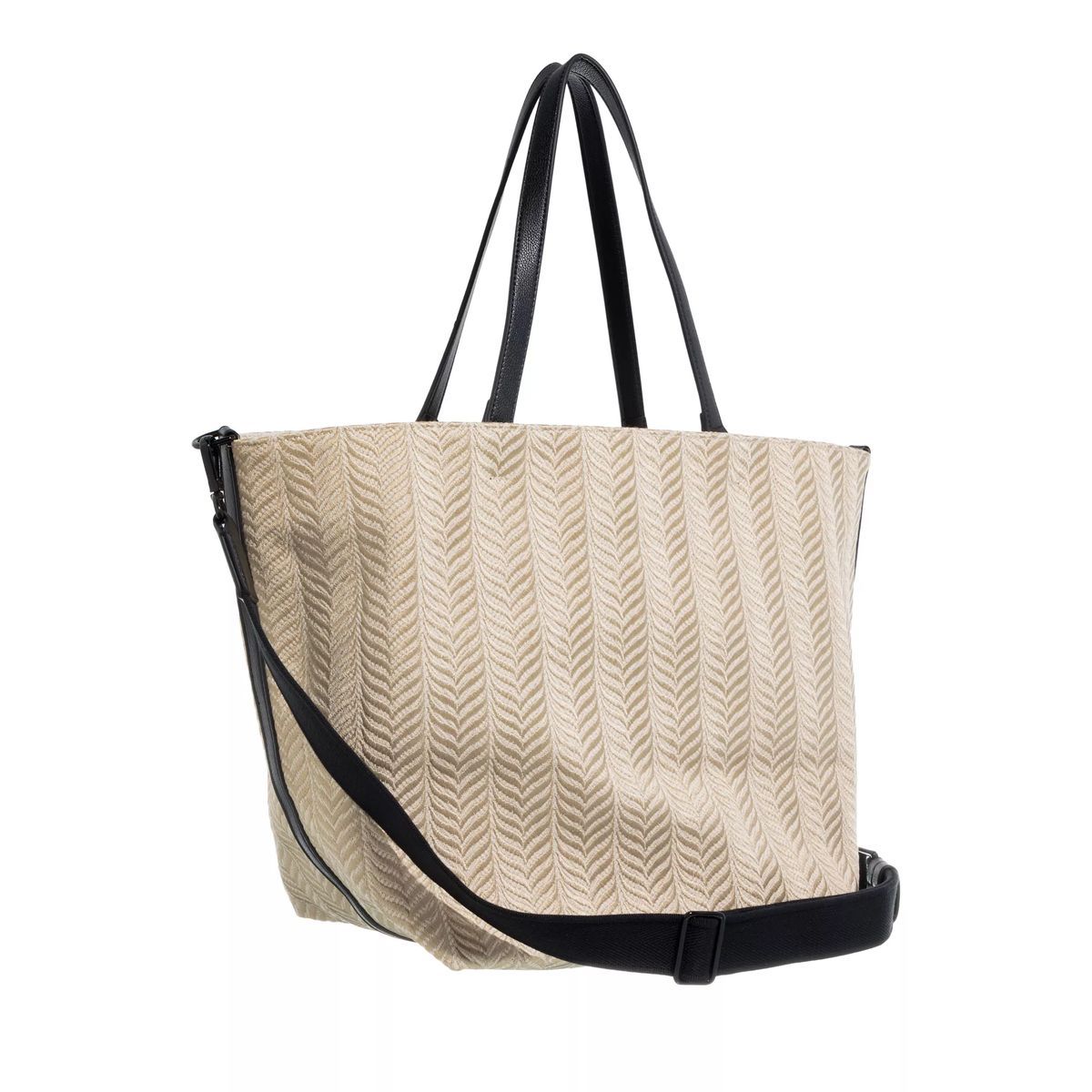 Gewebte Creme Tragetasche mit Textur
