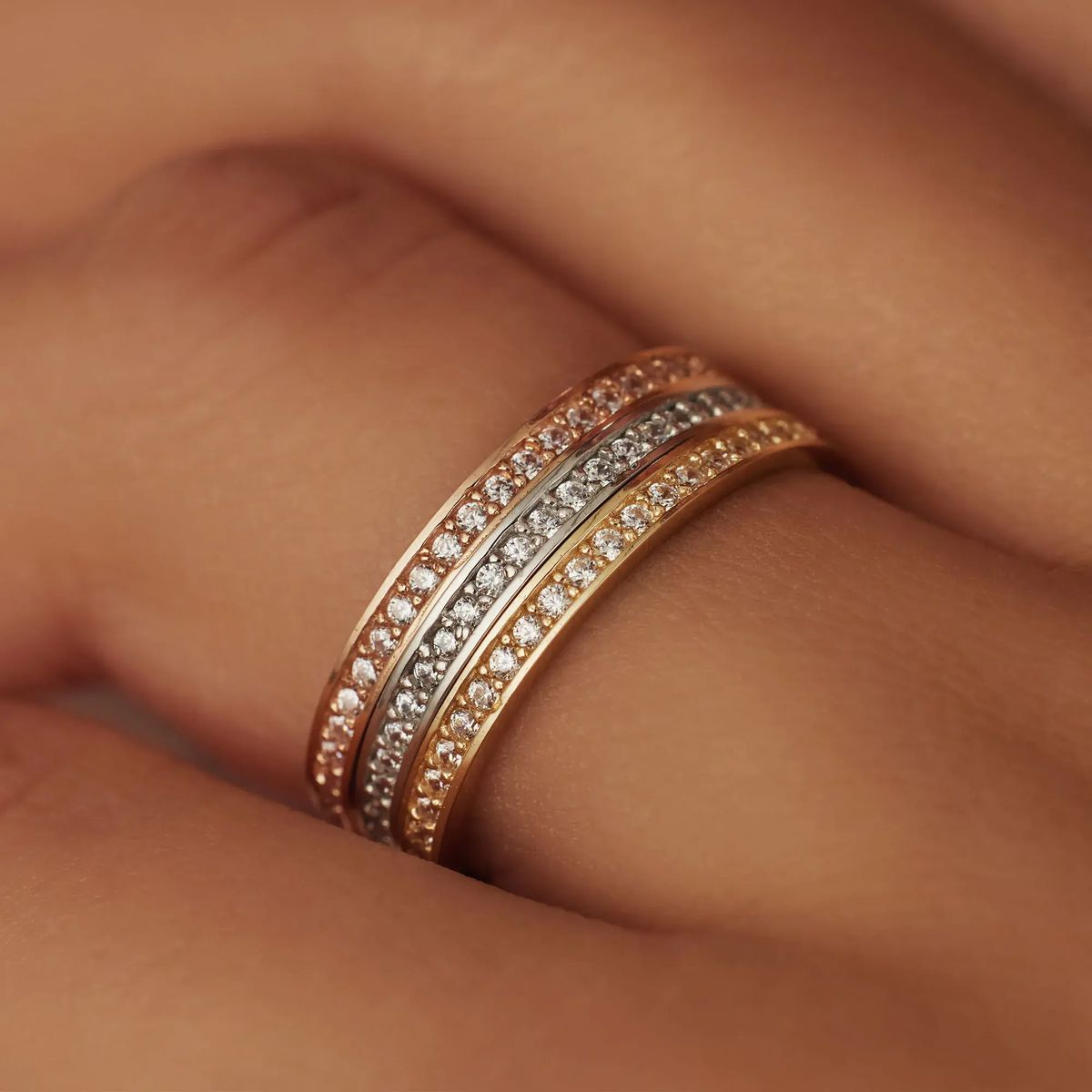 Minimalistischer Eternity Diamant Ring