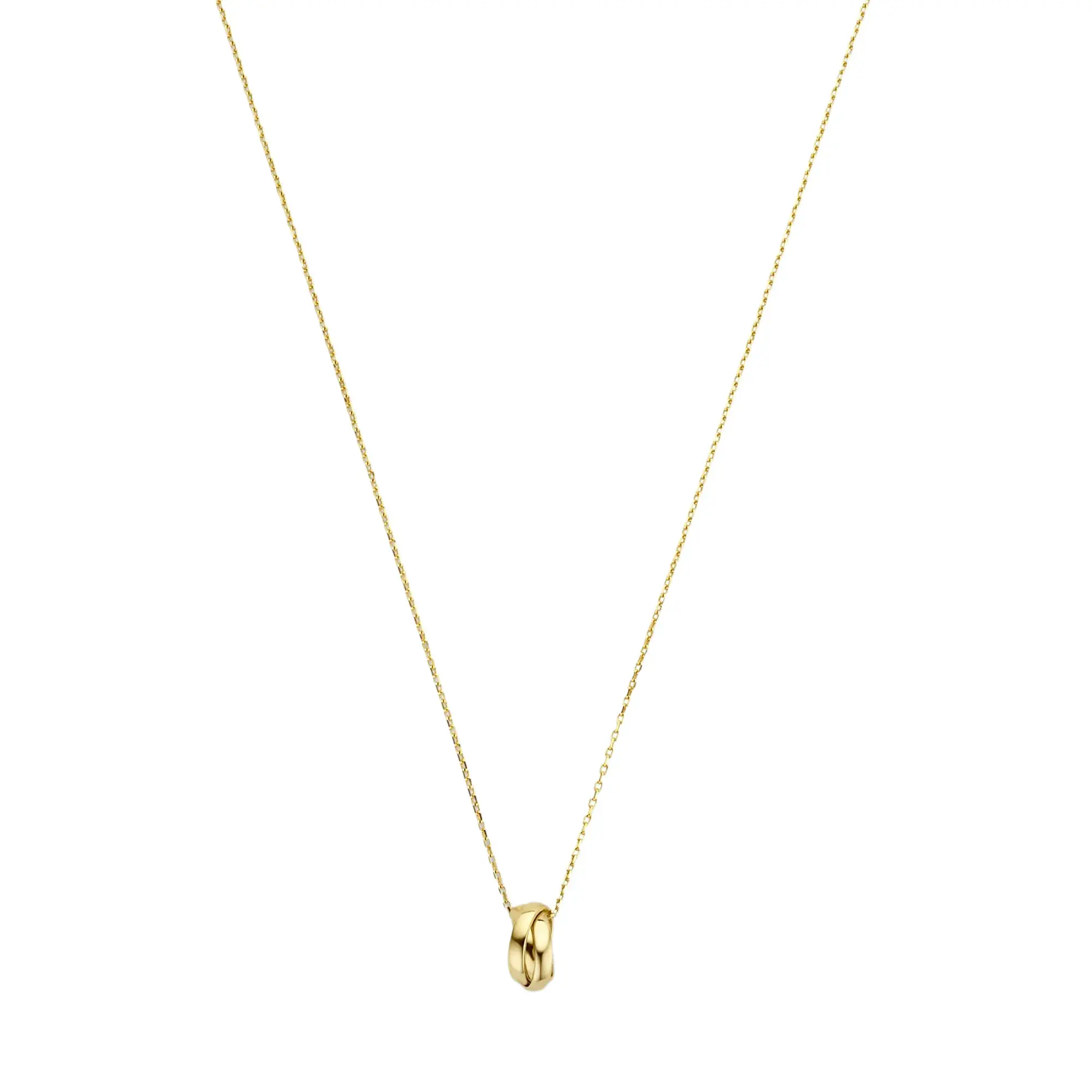 Zarte goldene Halskette mit Knotenanhänger