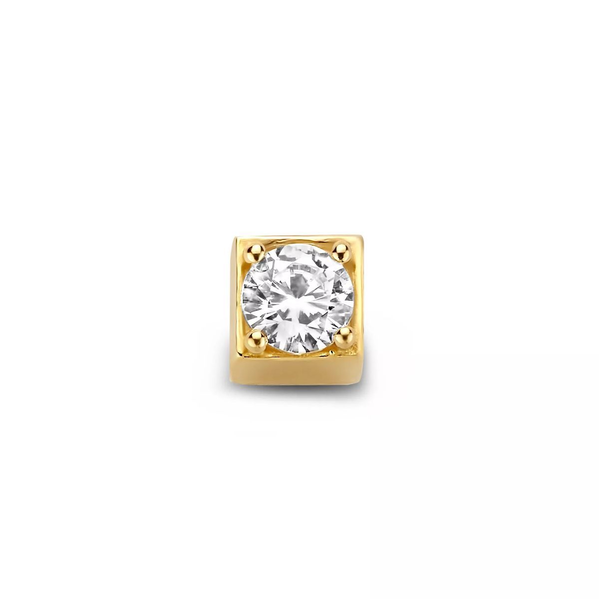 Zarte Goldwürfel-Charm-Halskette