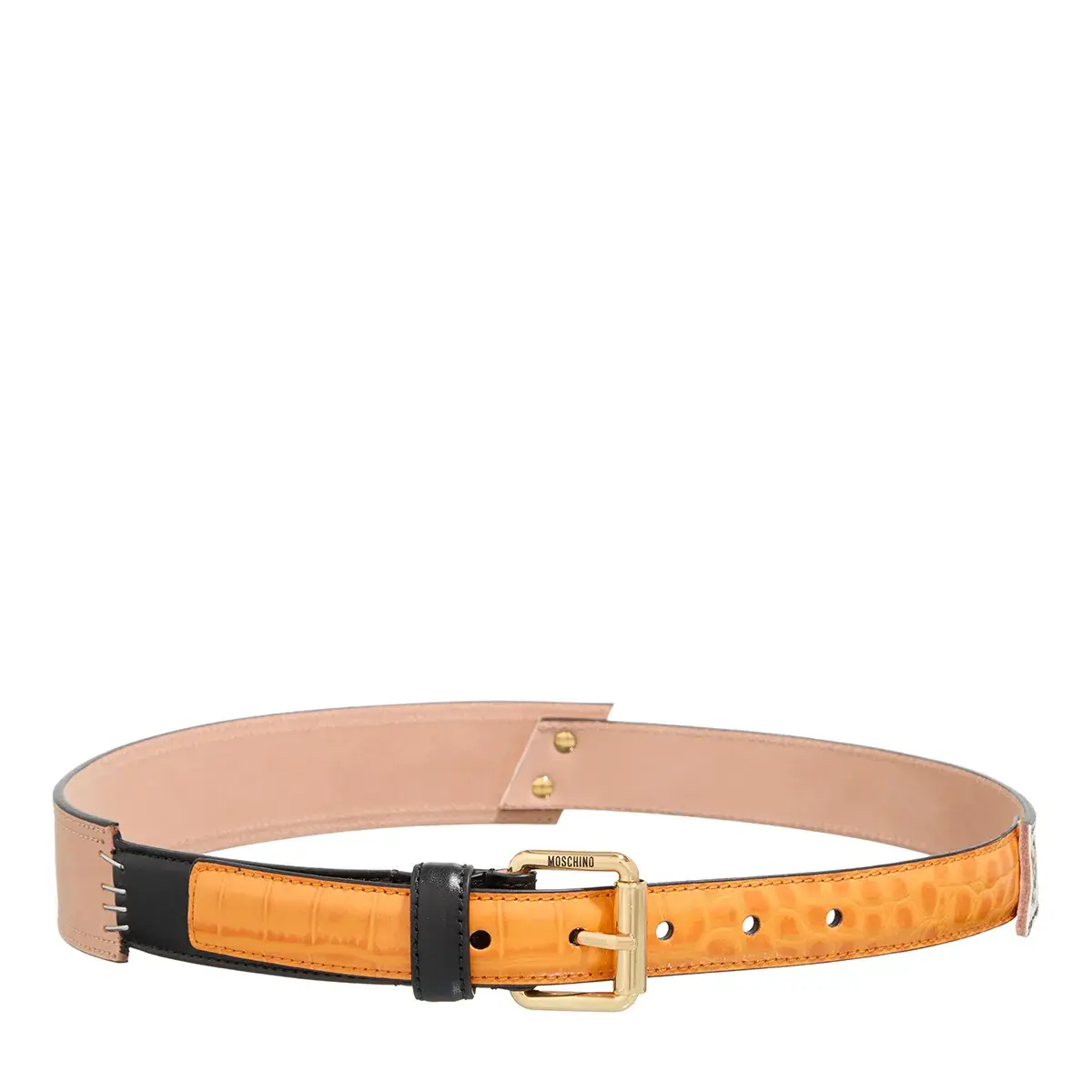 Moschino Multicolor Ledergürtel mit Logo