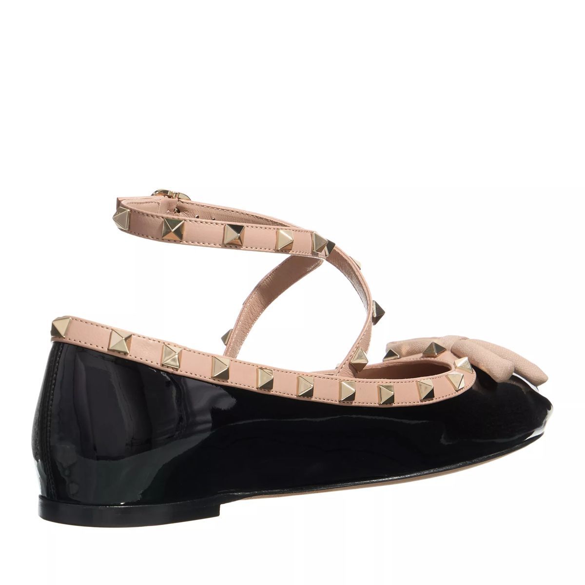 Ballerinas aus Lackleder mit Schleife