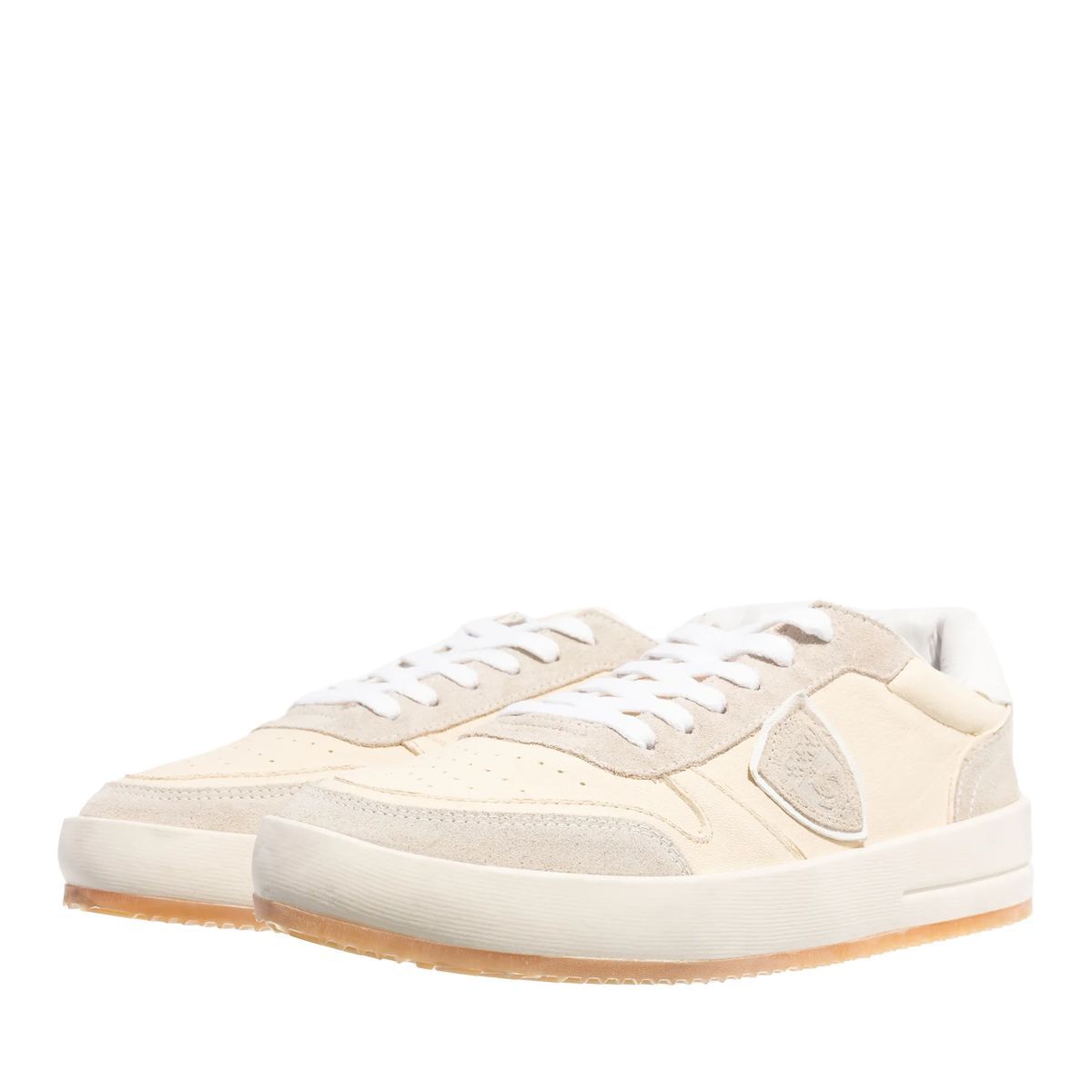 Low-Top Sneaker aus Leder und Wildleder
