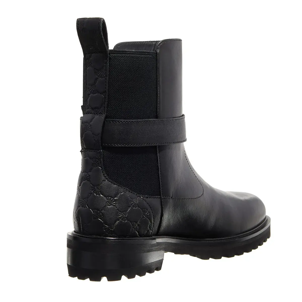 Leder-Stiefeletten mit Schnalle