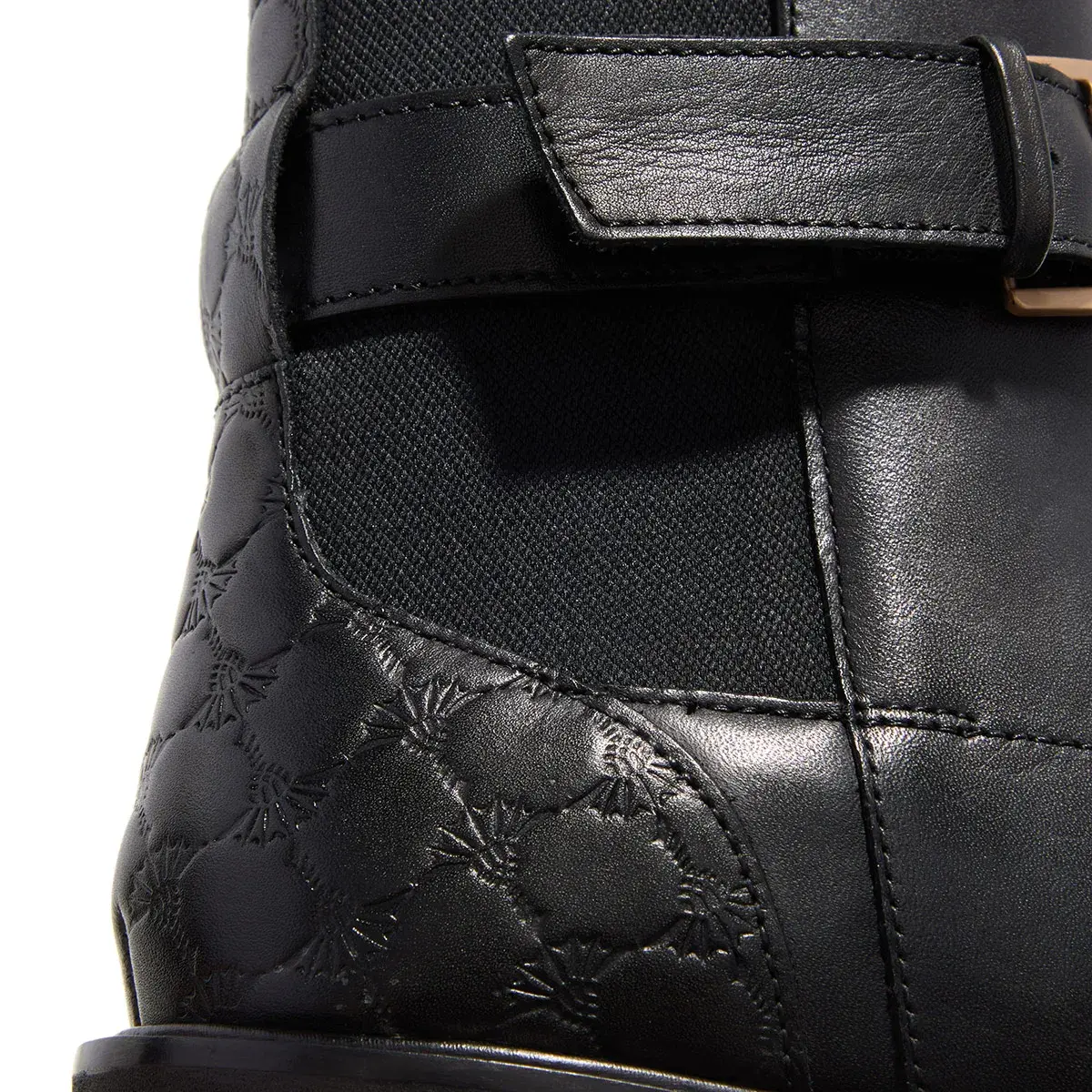 Leder-Stiefeletten mit Schnalle