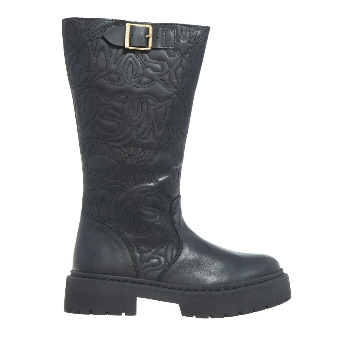 Gesteppte Plateau Stiefel in Kniehöhe
