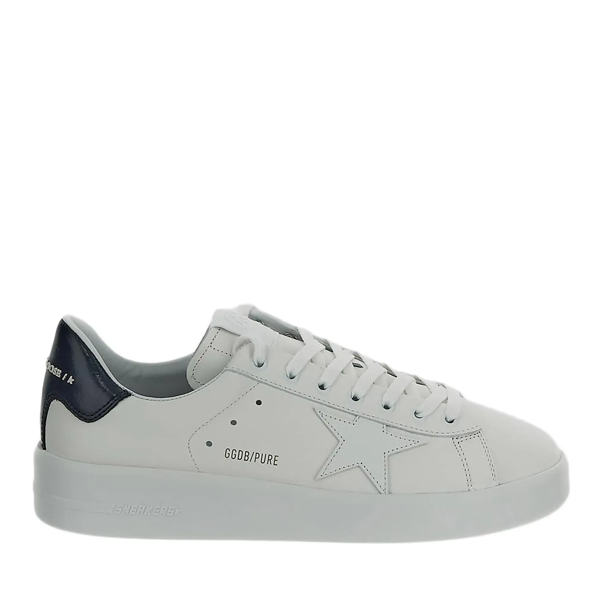 Weiße Leder-Sneakers mit Stern-Logo