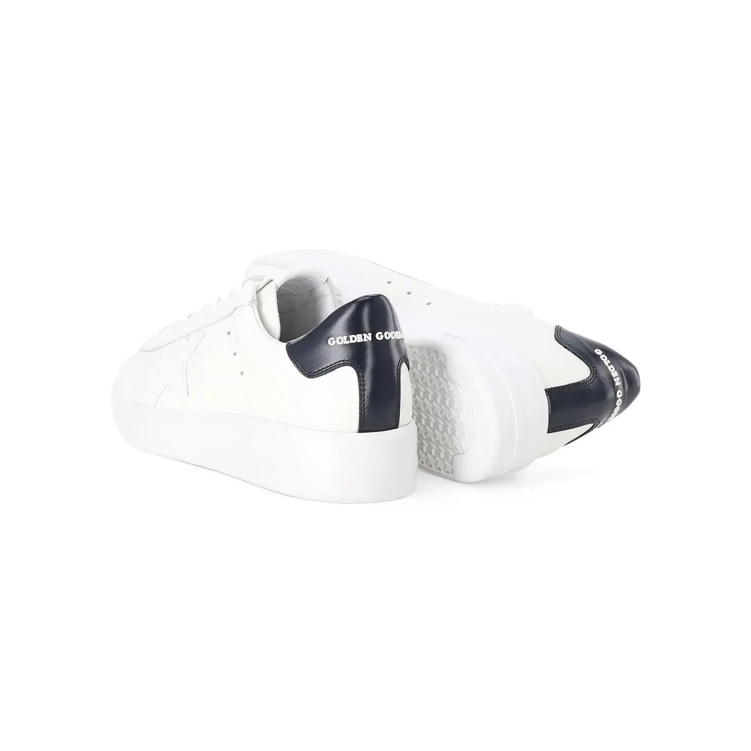 Weiße Leder-Sneakers mit Stern-Logo