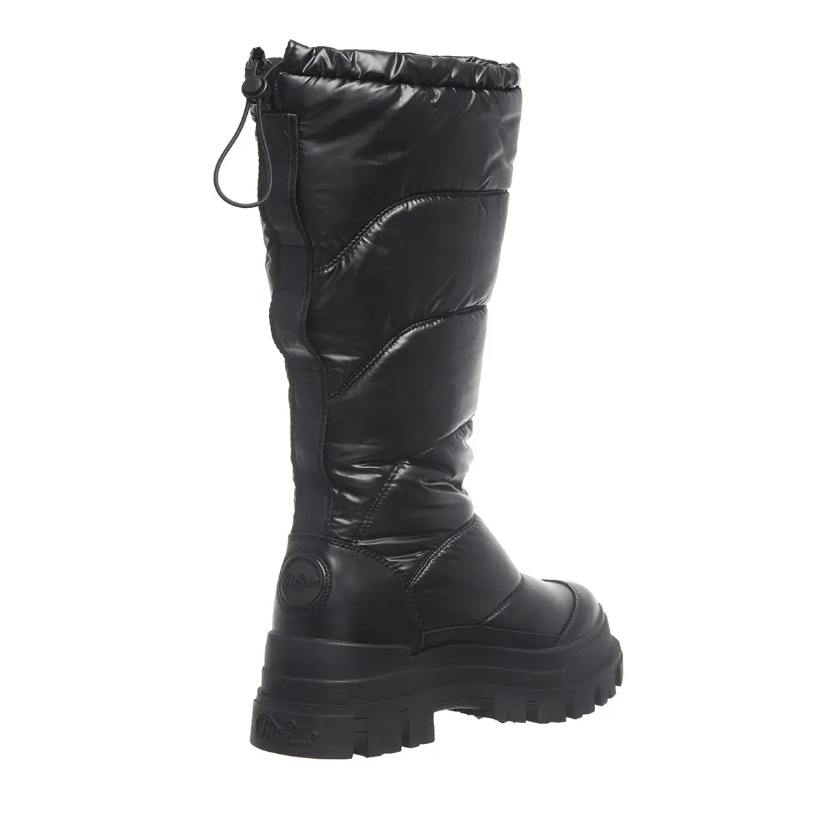 Schwarze Kniehohe Winterstiefel mit Puffer