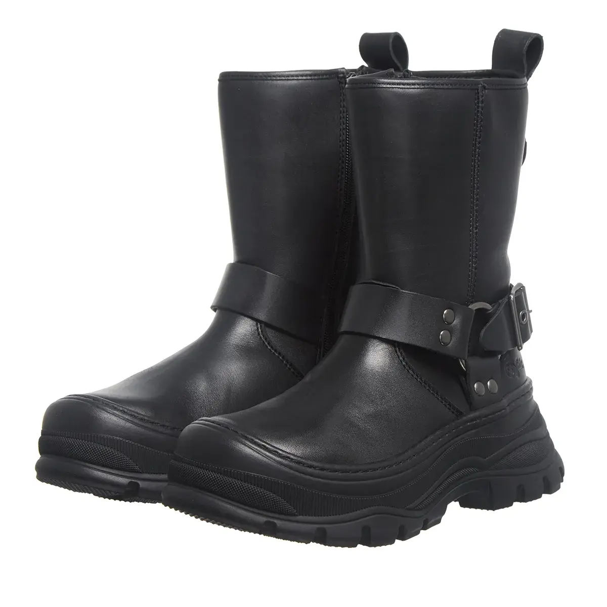 Klobige Plateau Biker Boots
