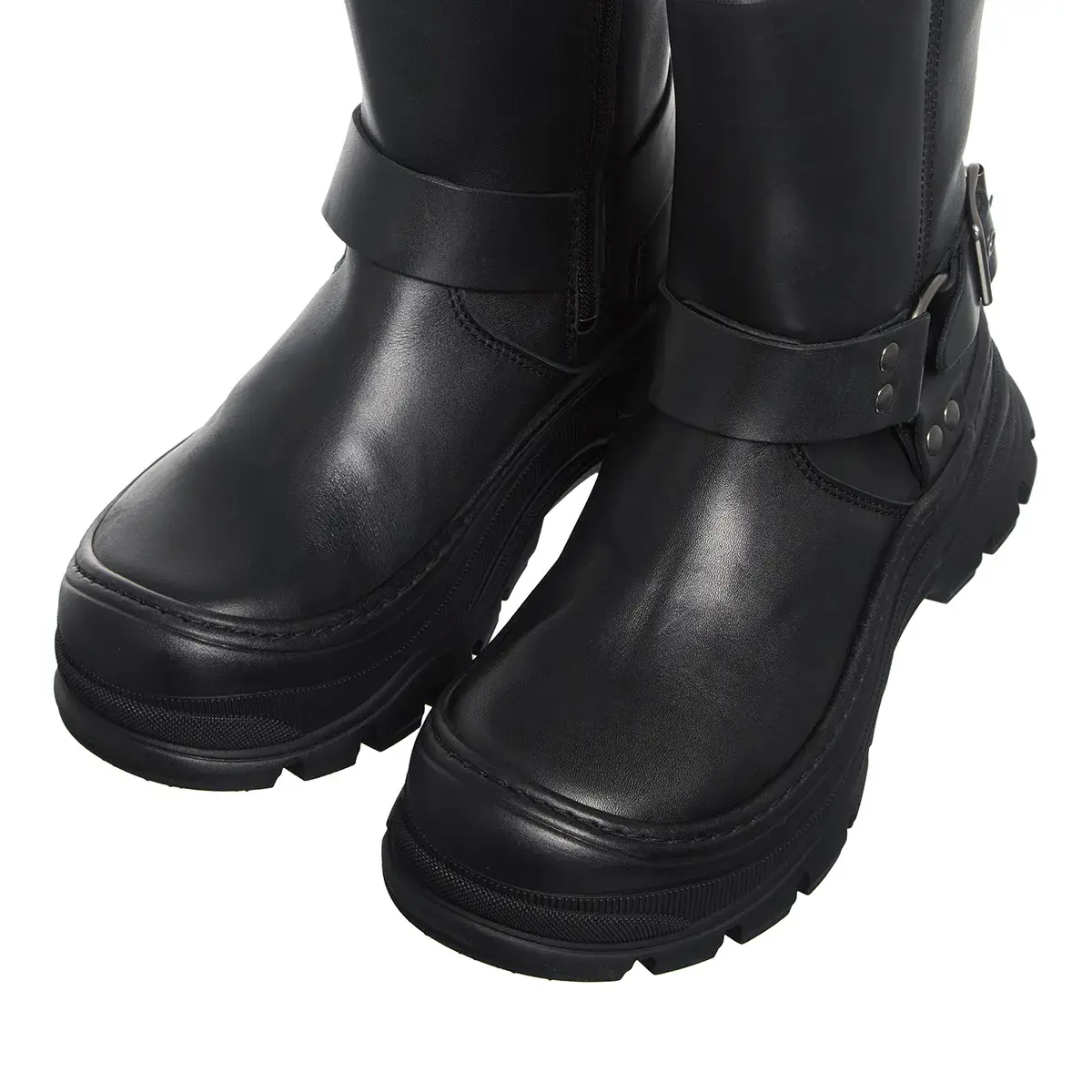 Klobige Plateau Biker Boots