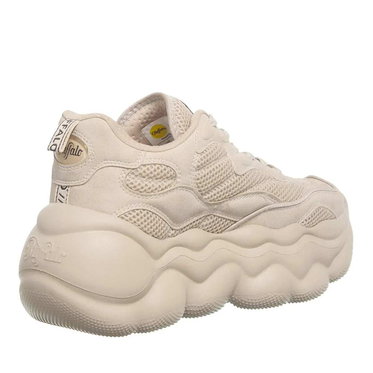 Klobige Plateausneakers mit Mesh-Details