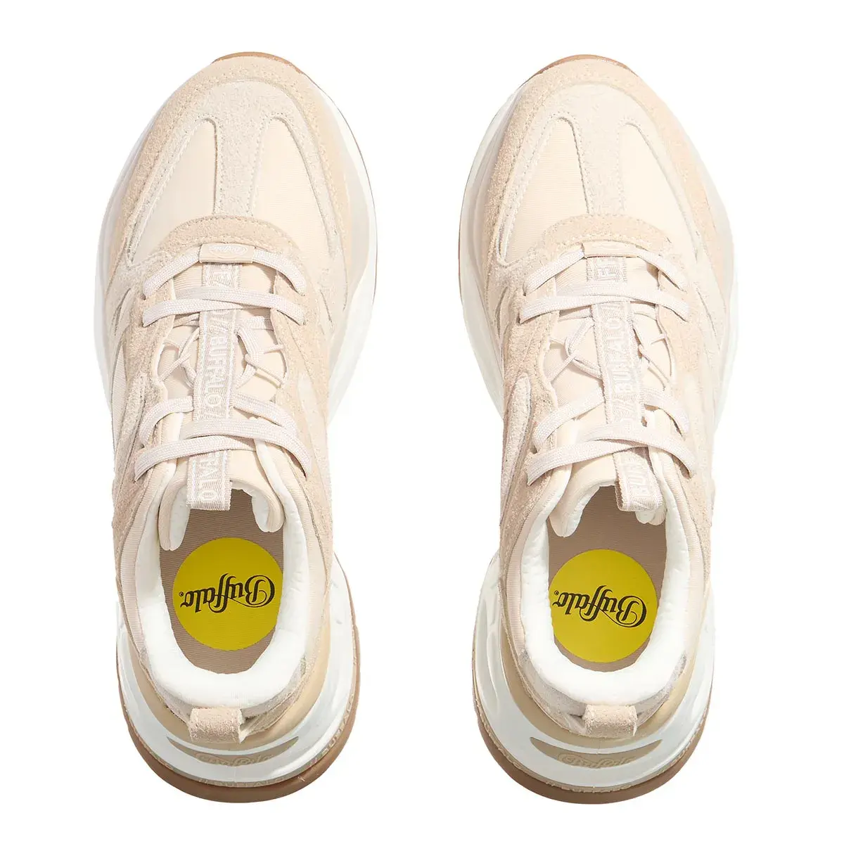 Klobige Panel-Sneakers mit Wildlederbesatz