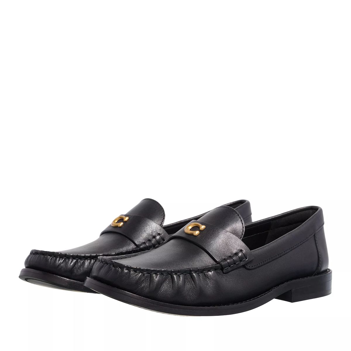Klassische Leder Loafer mit Beschlägen