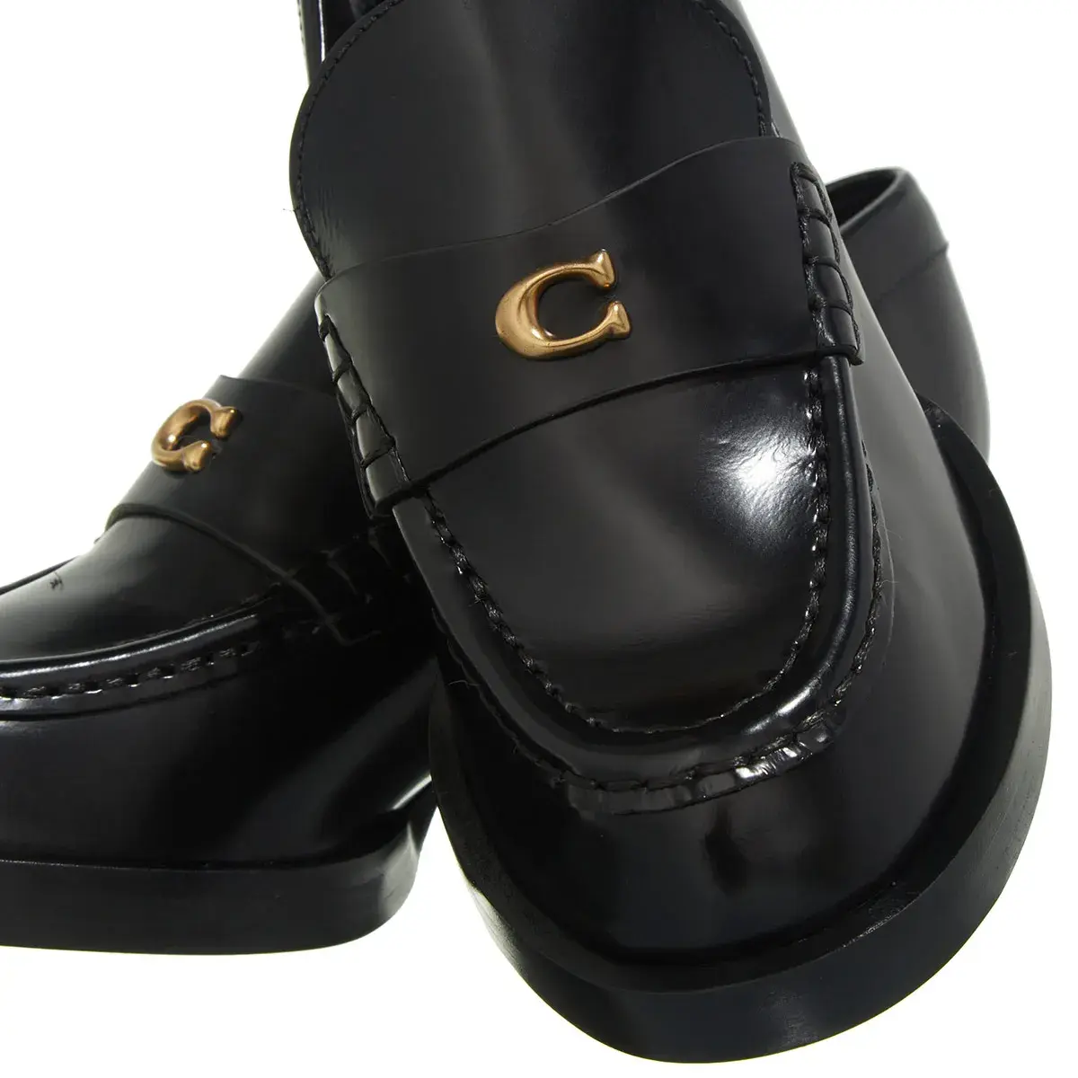 Klassische Leder Loafer mit Absatz