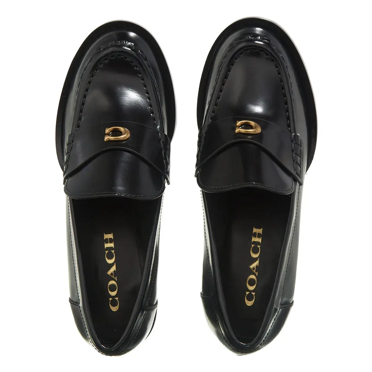Klassische Leder Loafer mit Absatz