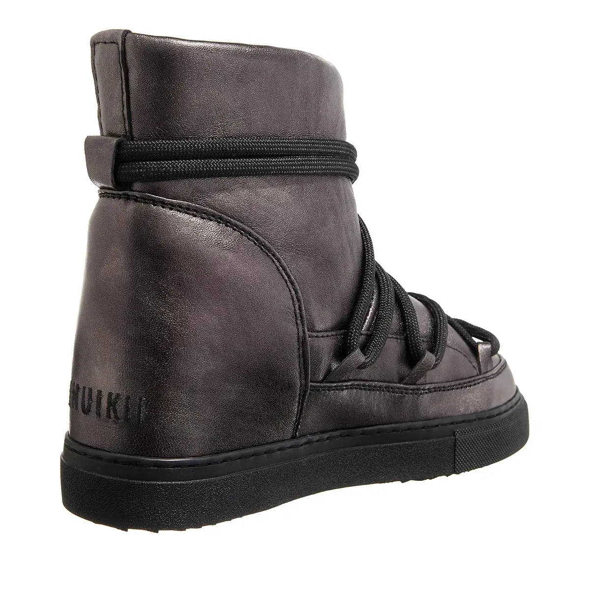 Metallic Winter Stiefeletten aus Leder