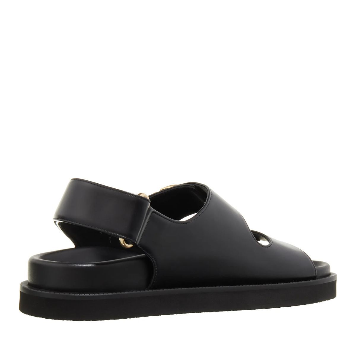 Minimalistische Leder VLogo Sandale