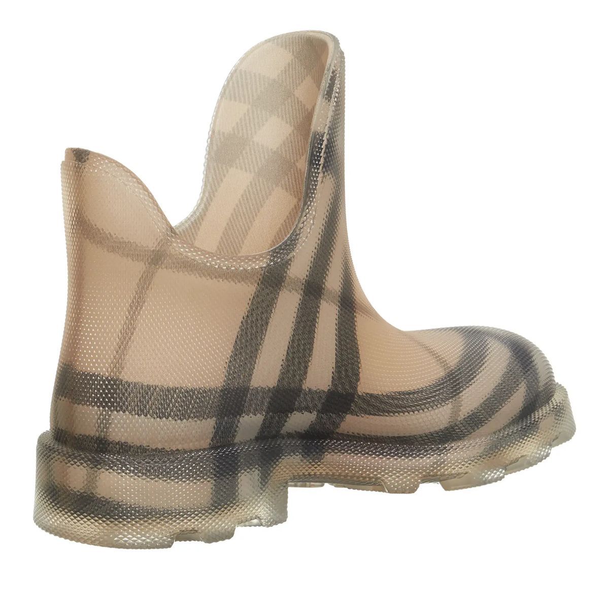 Gummistiefeletten mit Karomuster