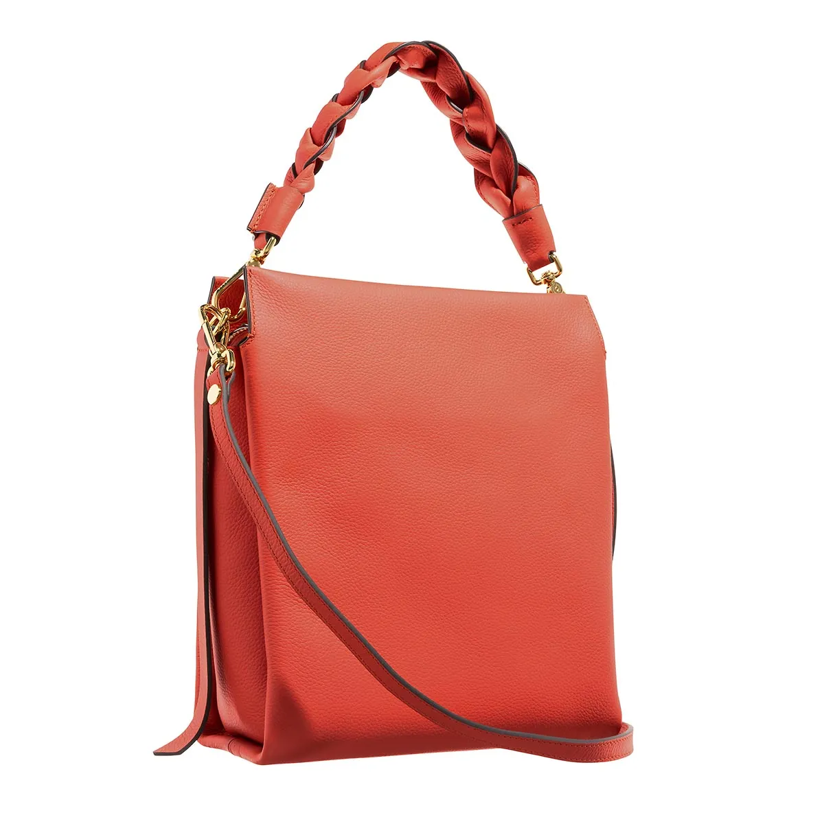 Leder Hobo Tasche mit geflochtenem Griff