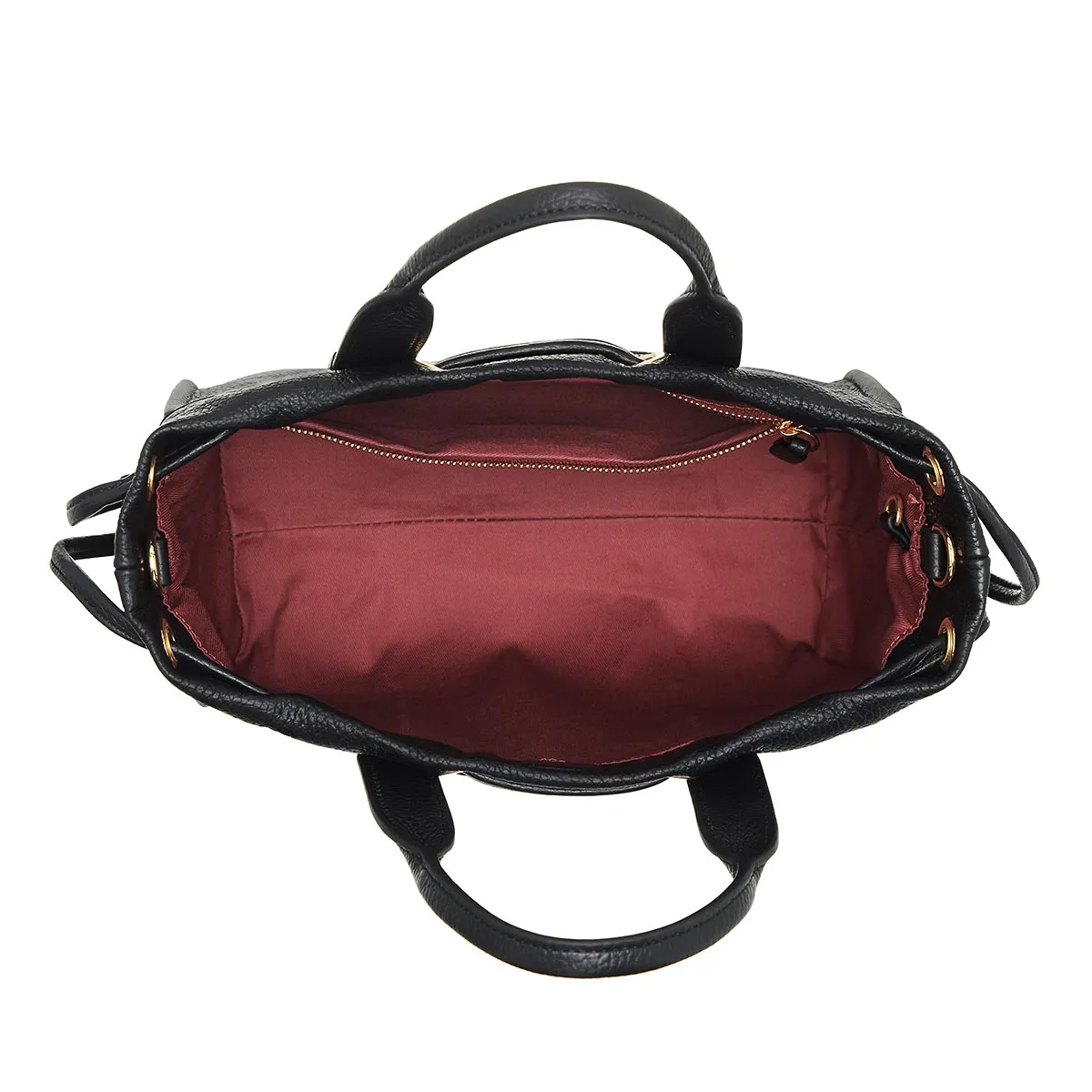 Leder Beutelhandtasche mit Kordelzug