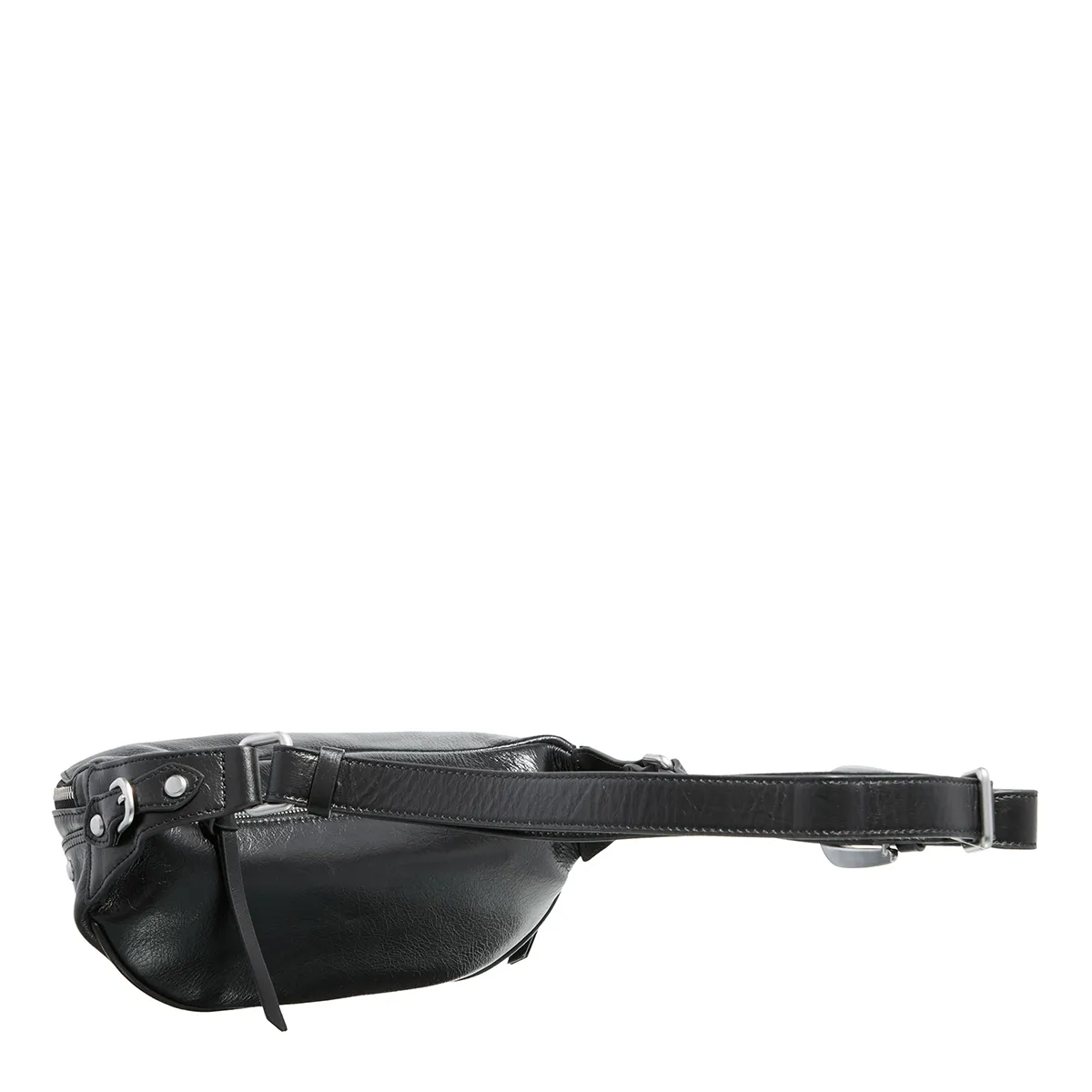 Ausgefallene Leder-Bauchtasche mit Nieten