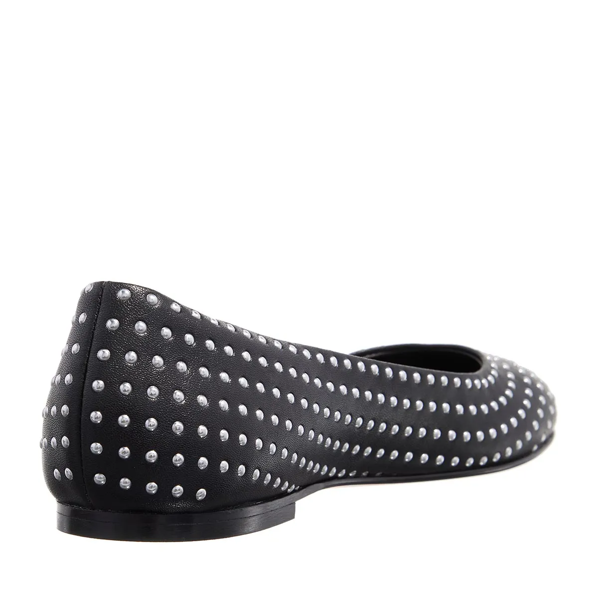 Schwarze Ballerinas mit Nietenbesatz