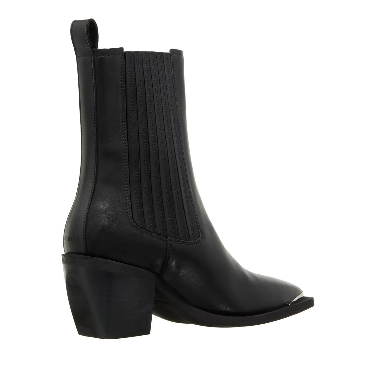Chelsea Stiefelette aus Leder mit Metalldetail