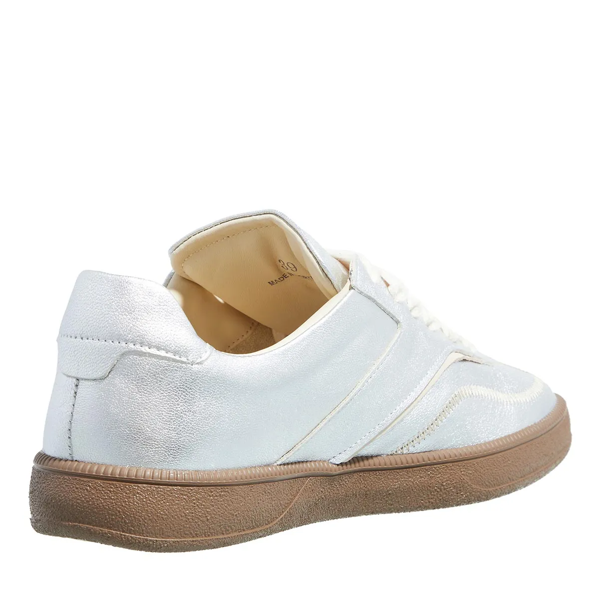 Metallic Silberner Low-Top Sneaker
