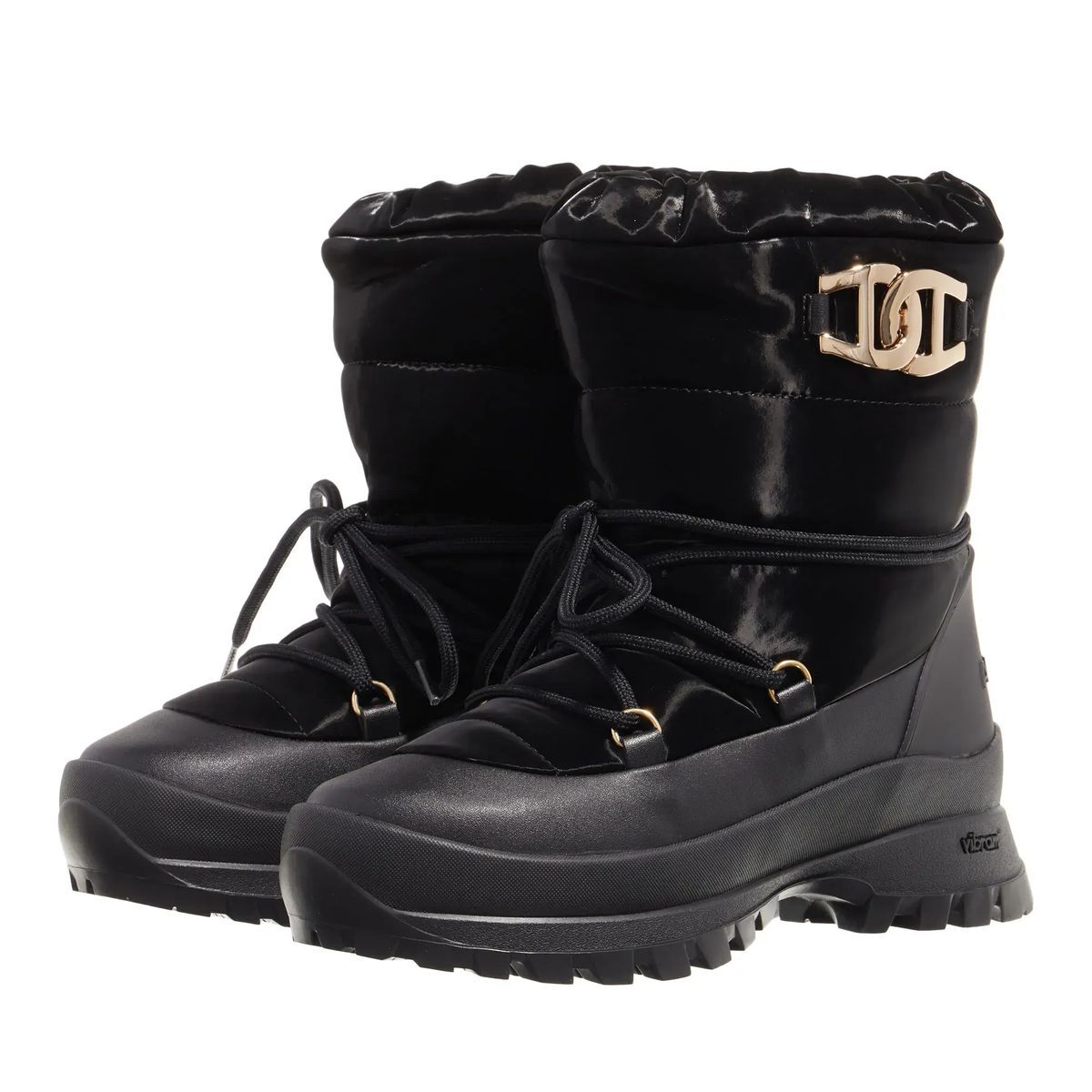 Gepolsterte Winterstiefel mit hohem Schaft