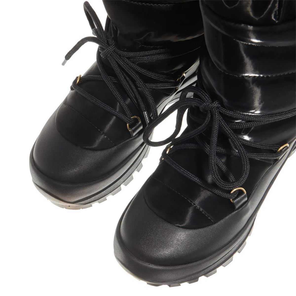 Gepolsterte Winterstiefel mit hohem Schaft