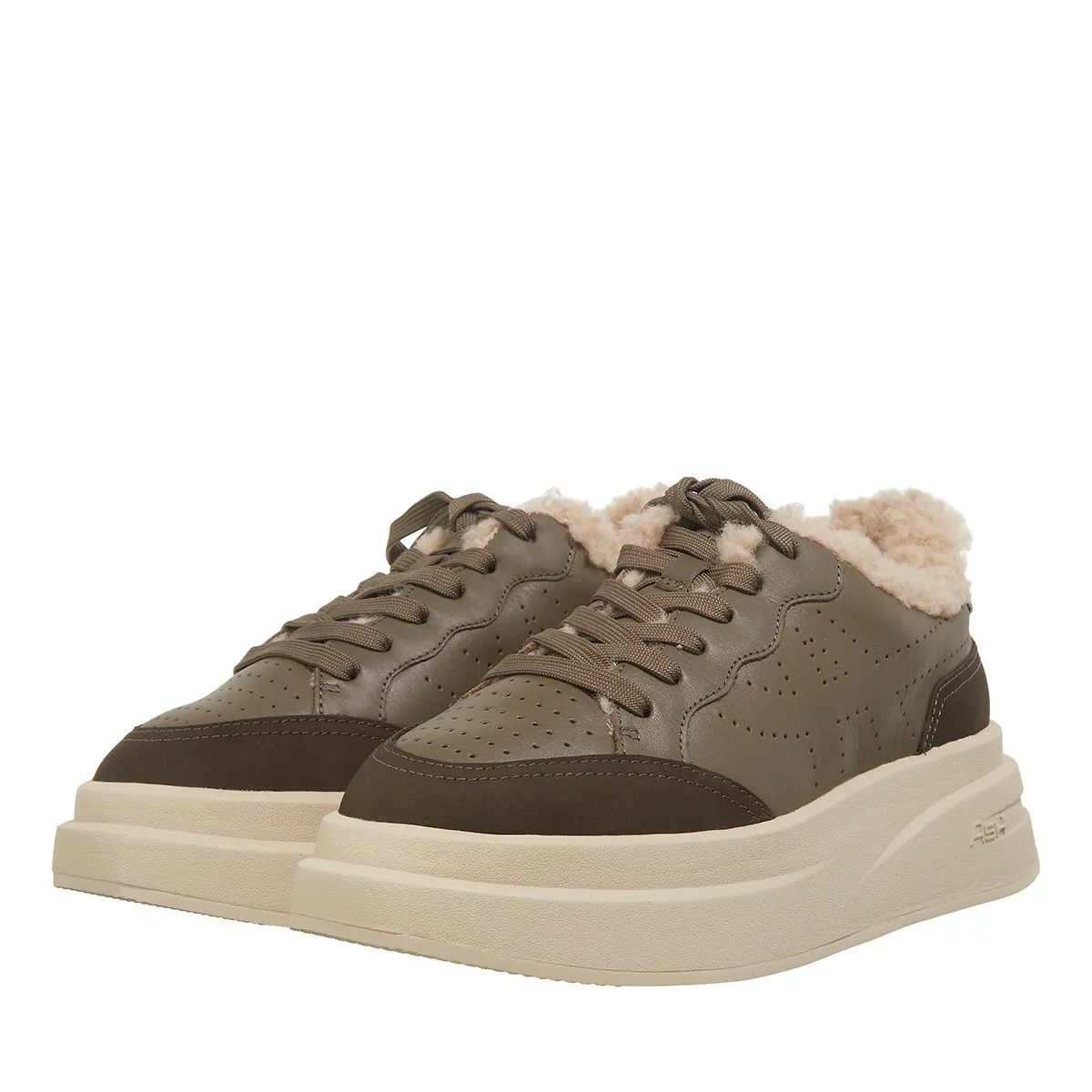 Plateau Sneaker mit Fellfutter