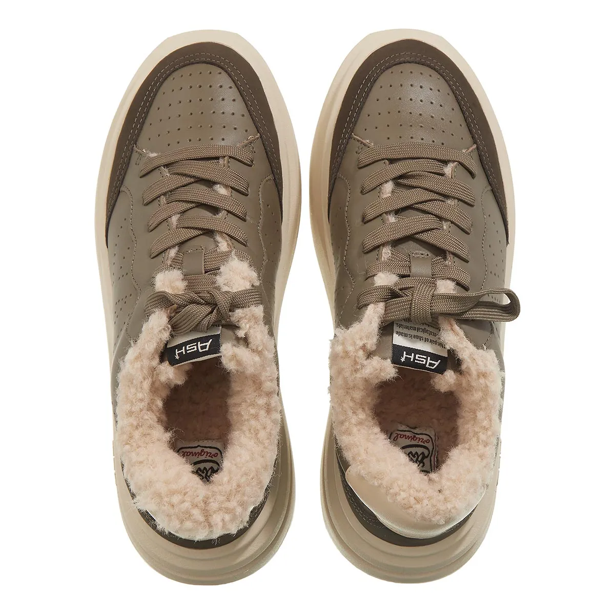 Plateau Sneaker mit Fellfutter
