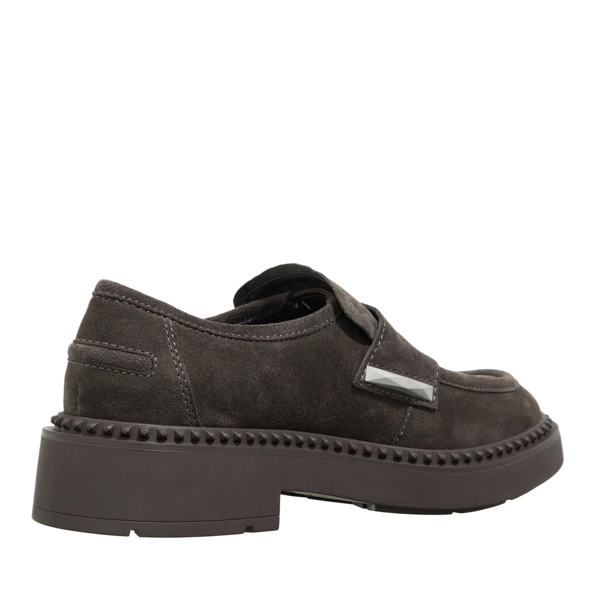 Wildleder Penny Loafer mit Stollensohle