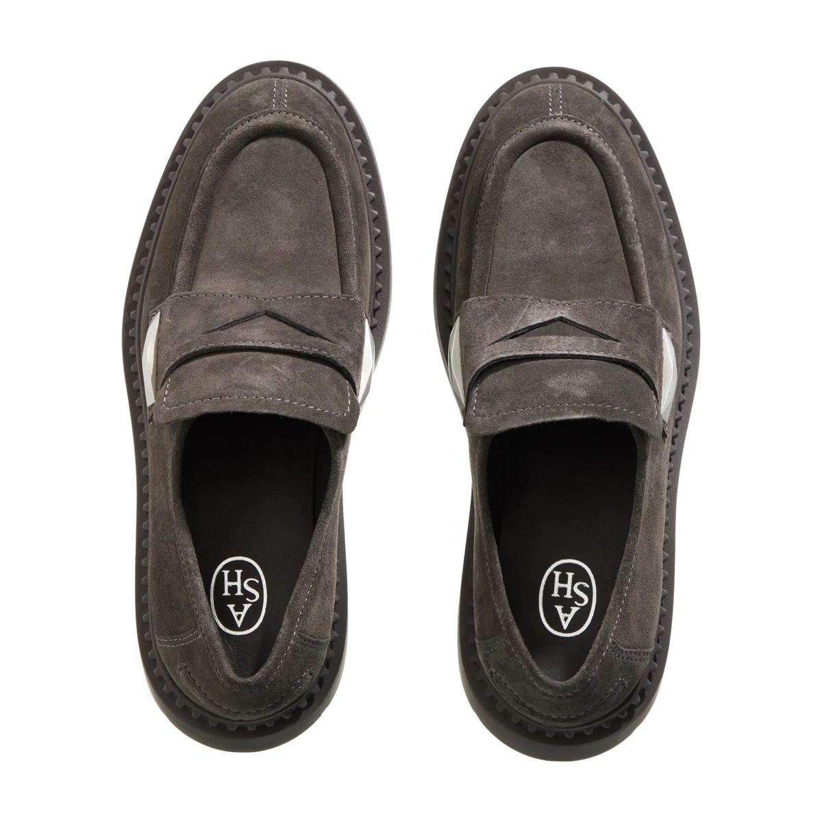 Wildleder Penny Loafer mit Stollensohle