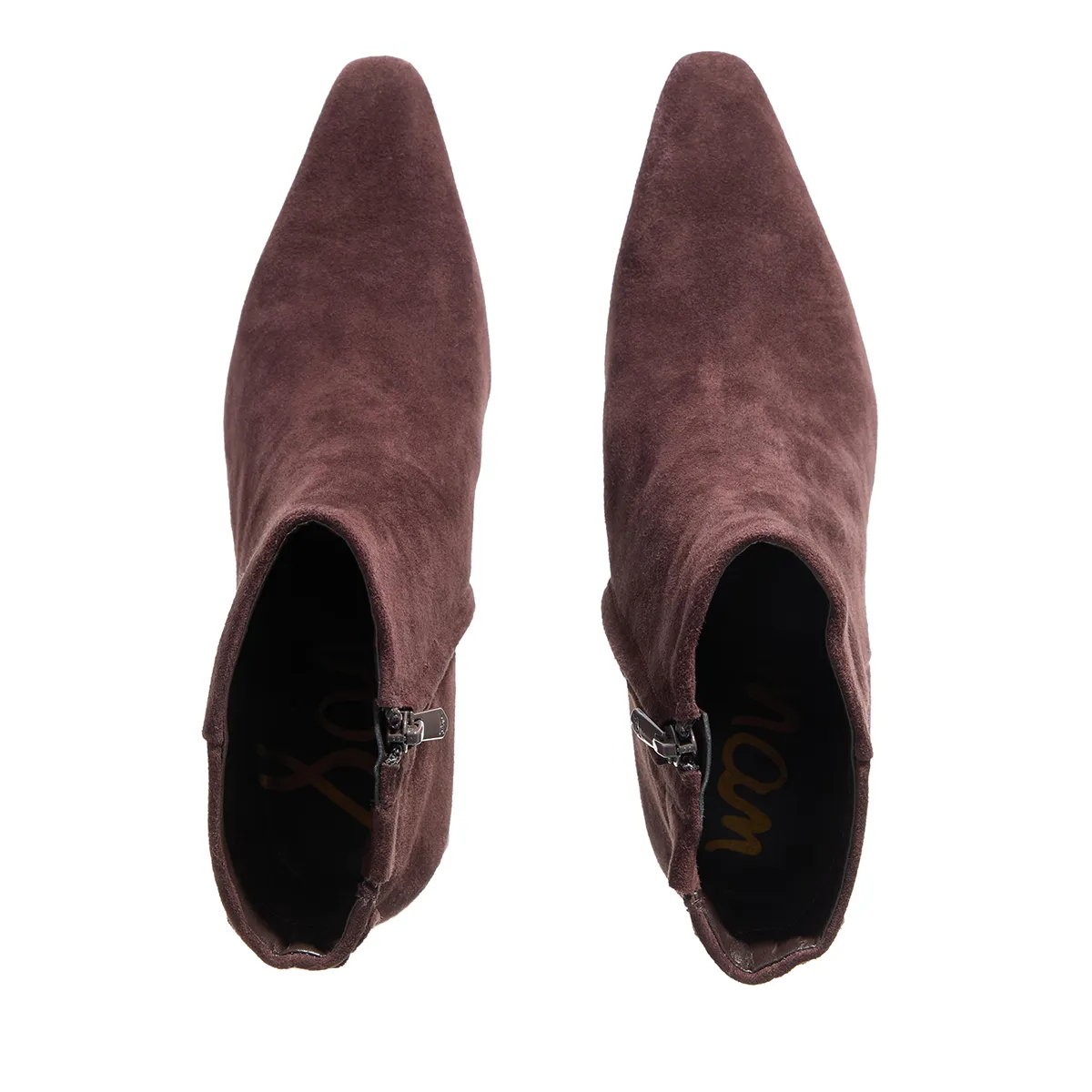 Wildleder Stiefeletten mit spitzer Zehenpartie