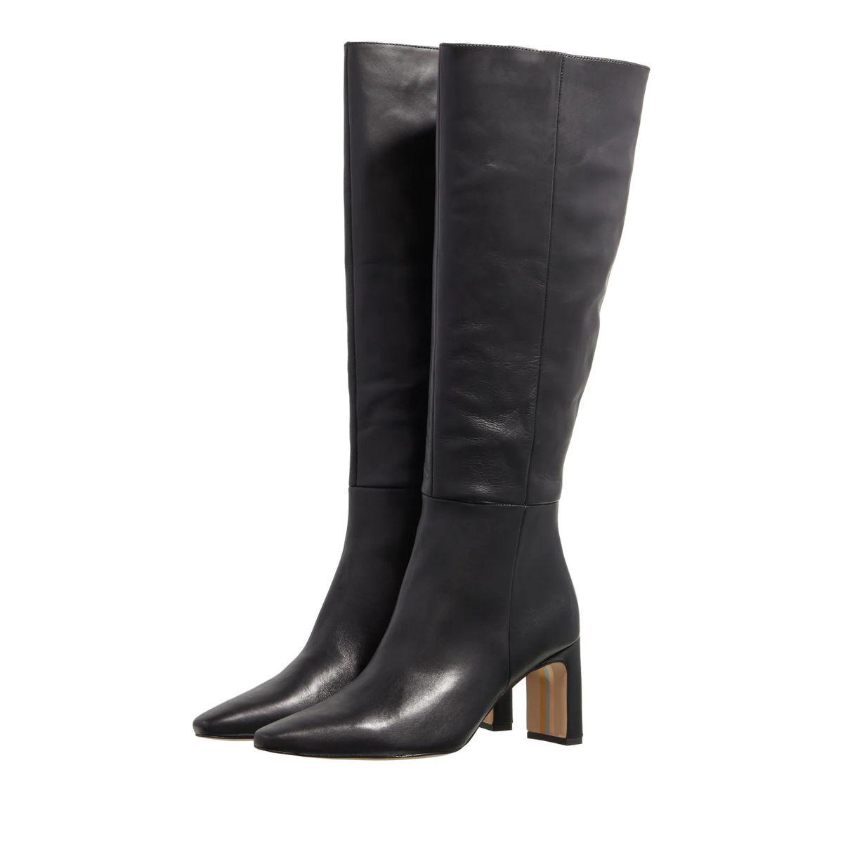 Elegante Leder Kniehohe Stiefel mit Absatz