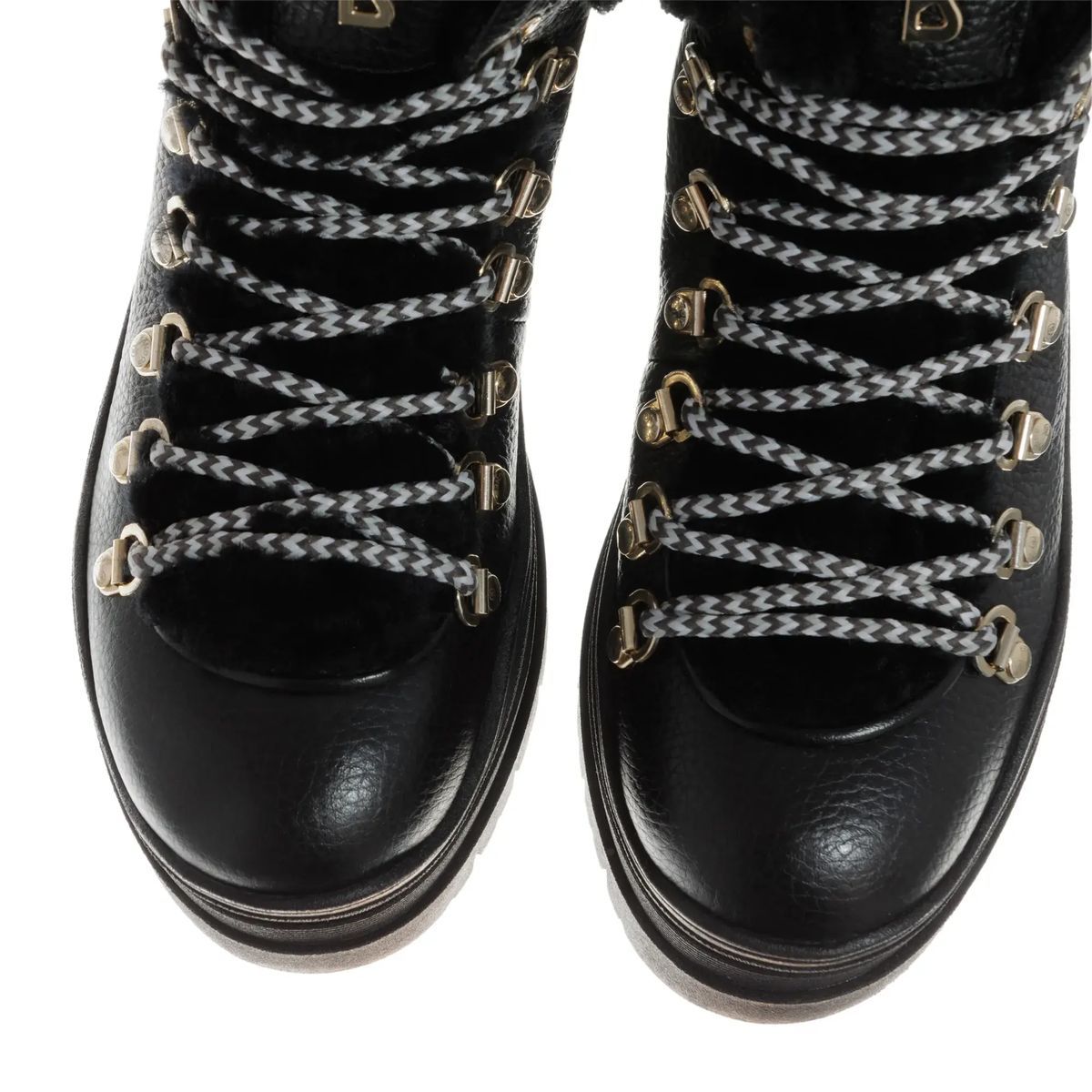 Schwarze Schnürstiefel aus Leder