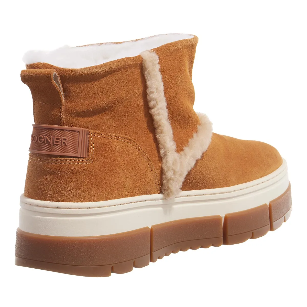 Winterstiefeletten mit Wildleder-Shearling-Besatz