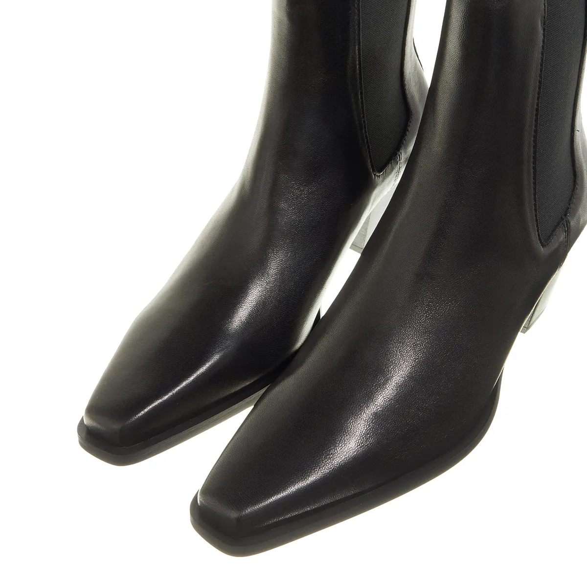 Schwarze Chelsea Stiefeletten mit Absatz