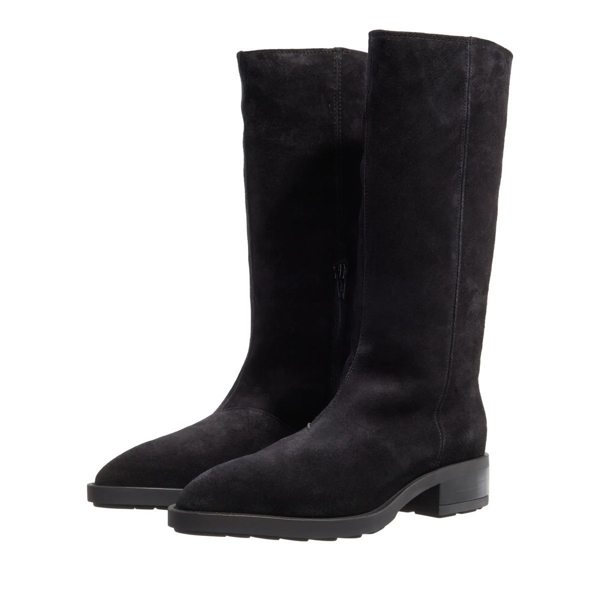 Klassische kniehohe Wildlederstiefel