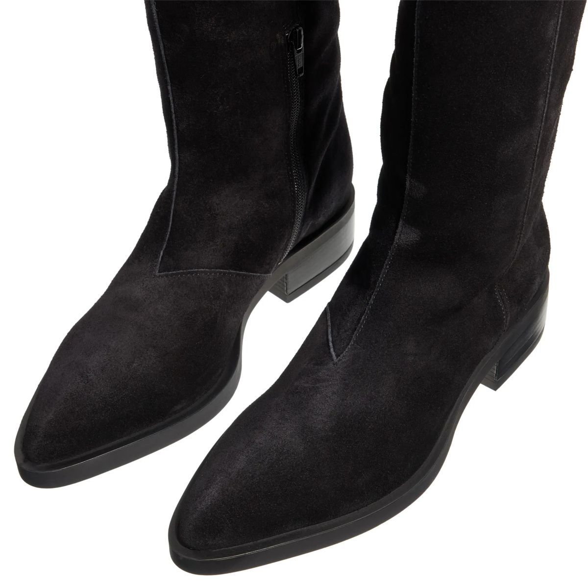 Klassische kniehohe Wildlederstiefel