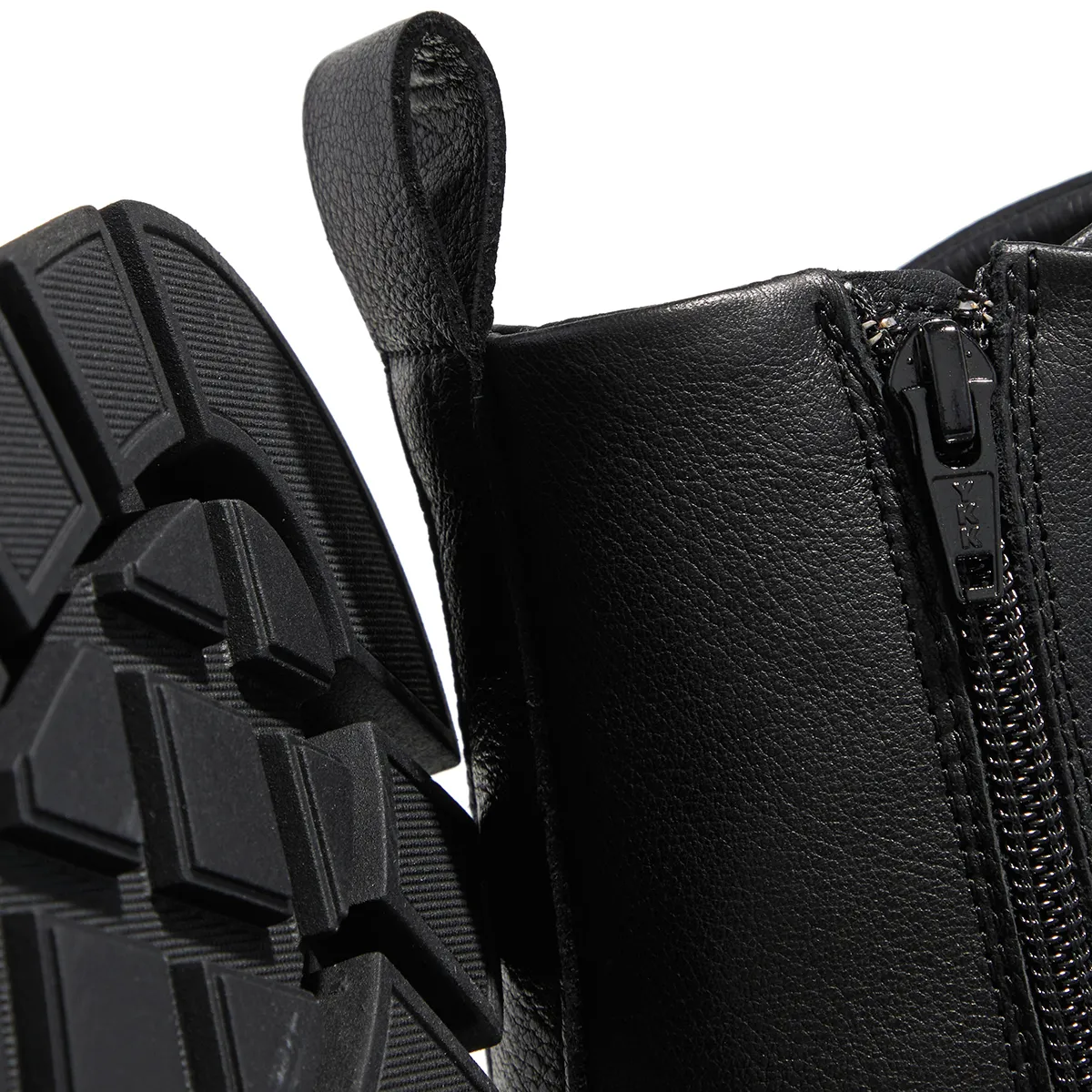 Schwarze Schnürstiefel aus Leder