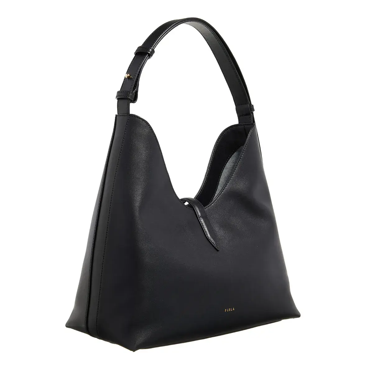 Strukturierte Leder Hobo Tasche