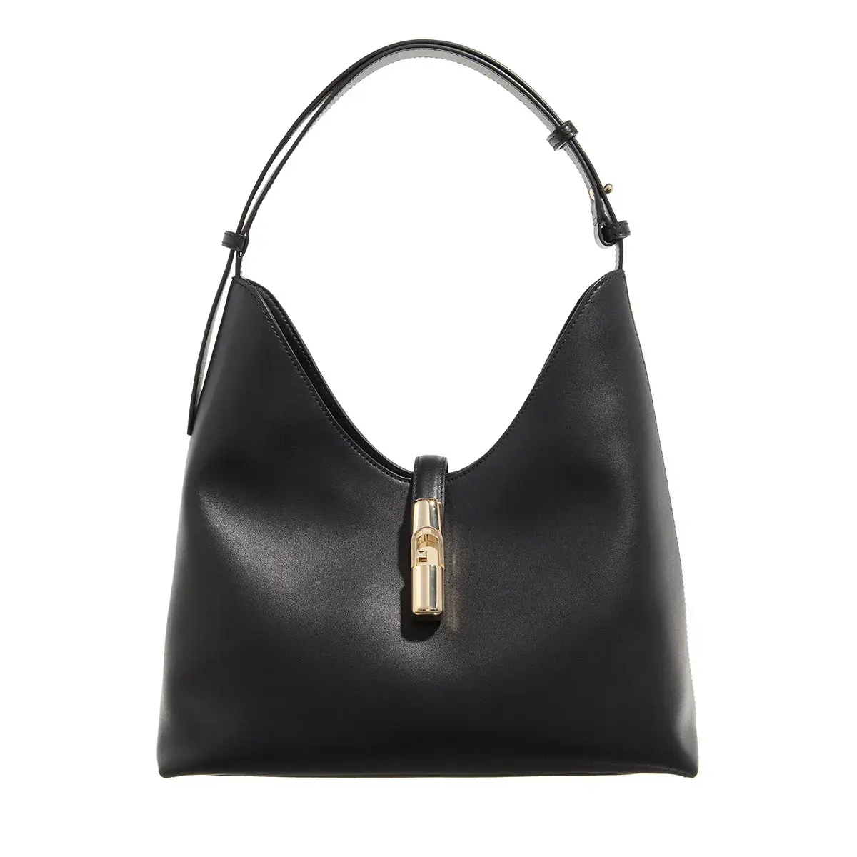 Strukturierte Leder Hobo Tasche