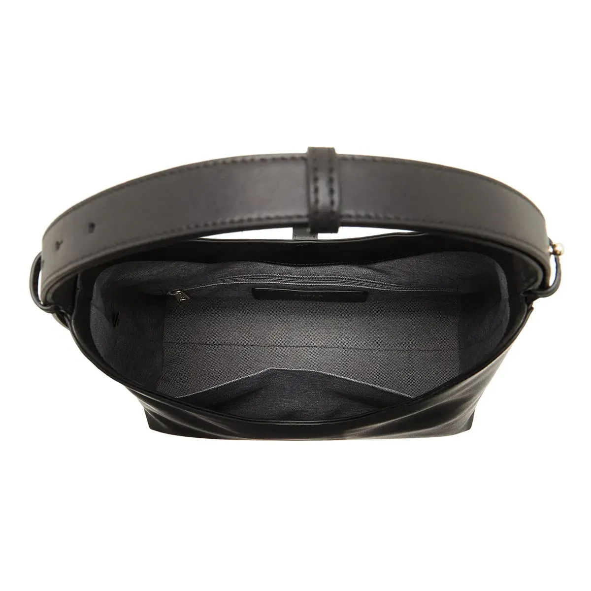 Strukturierte Leder Hobo Tasche