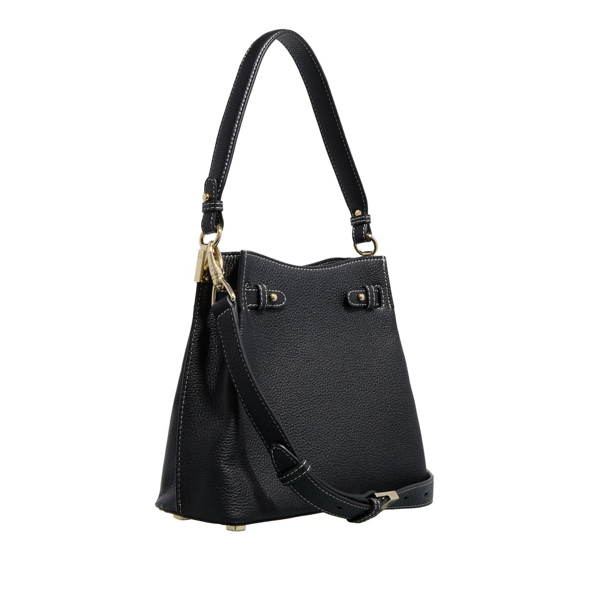 Strukturierte Leder Handtasche mit Henkel