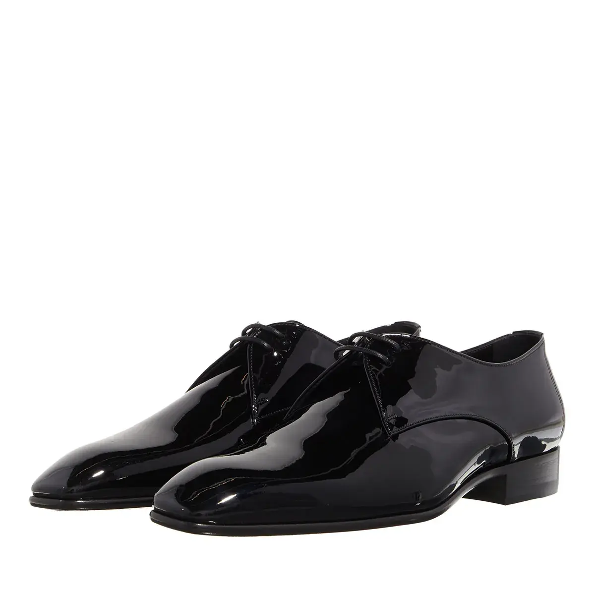 Schwarze Lackleder-Kleiderschuhe